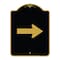 Signmission Designer Series Sign-Arrow Green, Black & Gold Aluminum Architectural Sign, 18" x 24", BG-1824-24337 A-DES-BG-1824-24337 - alternate 1